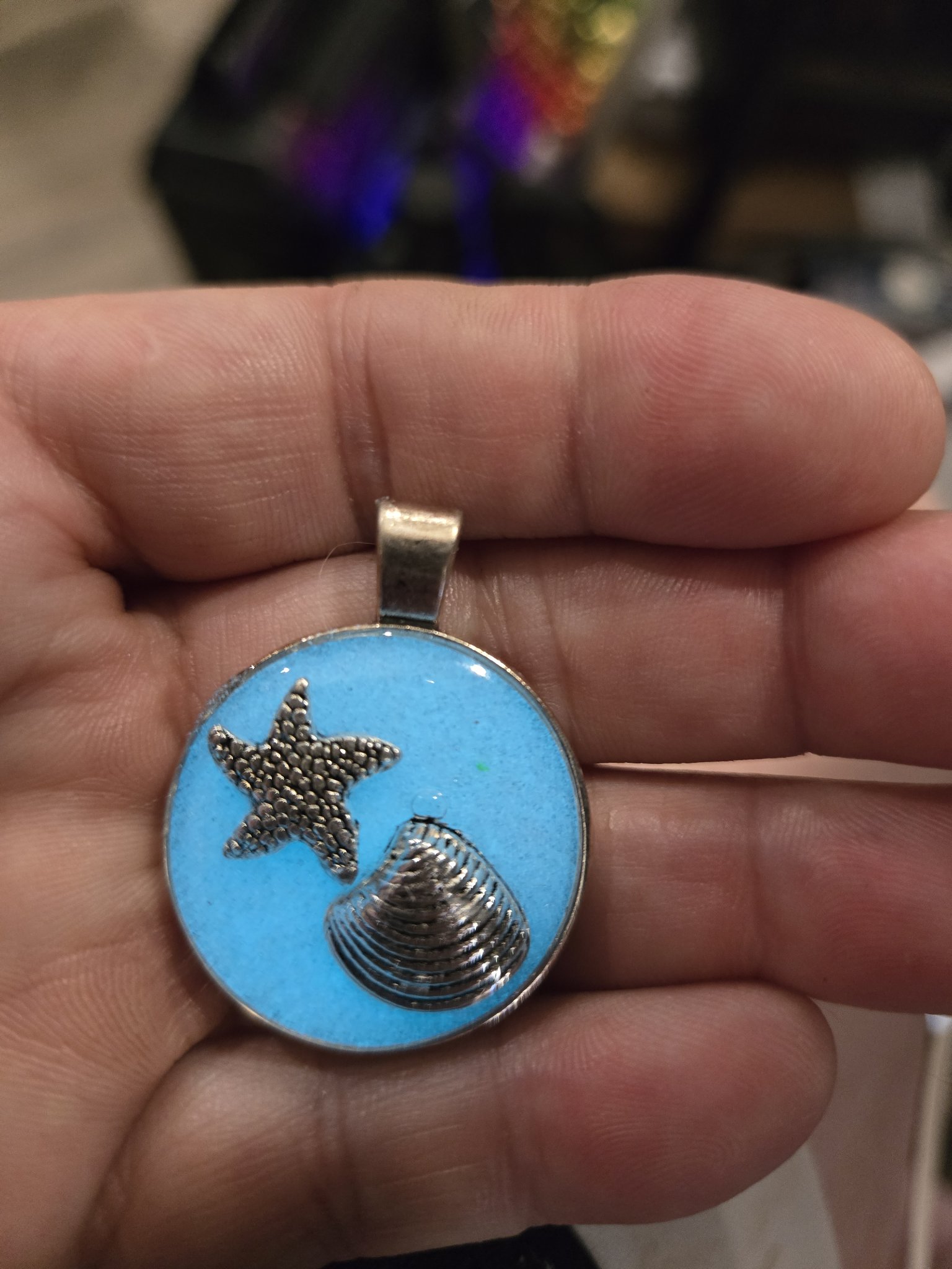 Stock 170 beach theme pendant glowing in the dark