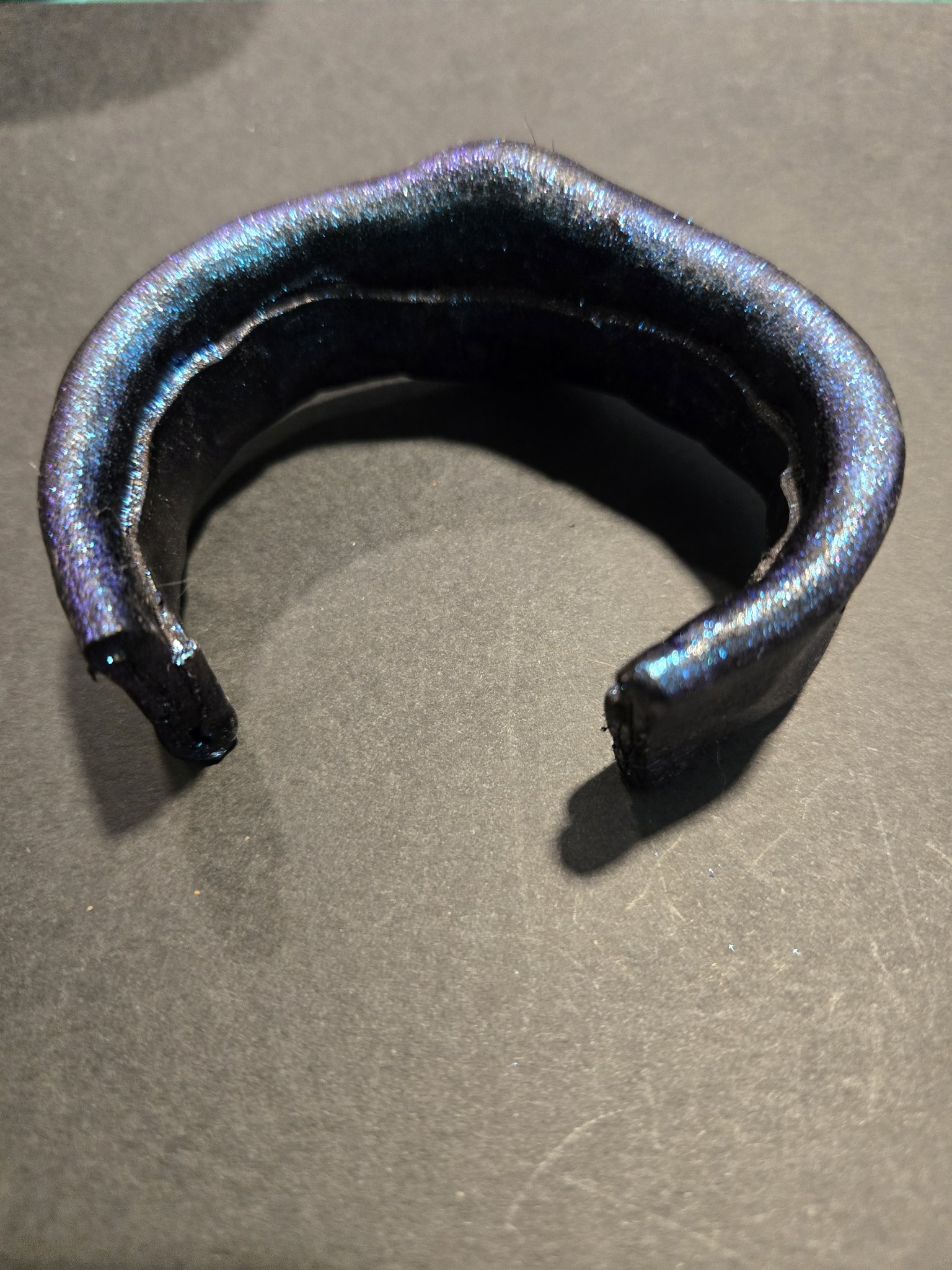 Back view of stock 219 showing the open adjustable cuff
